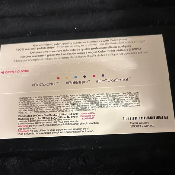 Color Street Baton Rougey Pedicure Strips - Picture 2 of 2
